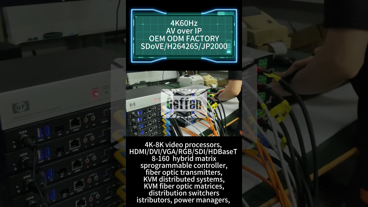 FACTORY 4K60AV OVER IP SYSTEM GEFFEN SDoVE H264/265 JPG2000