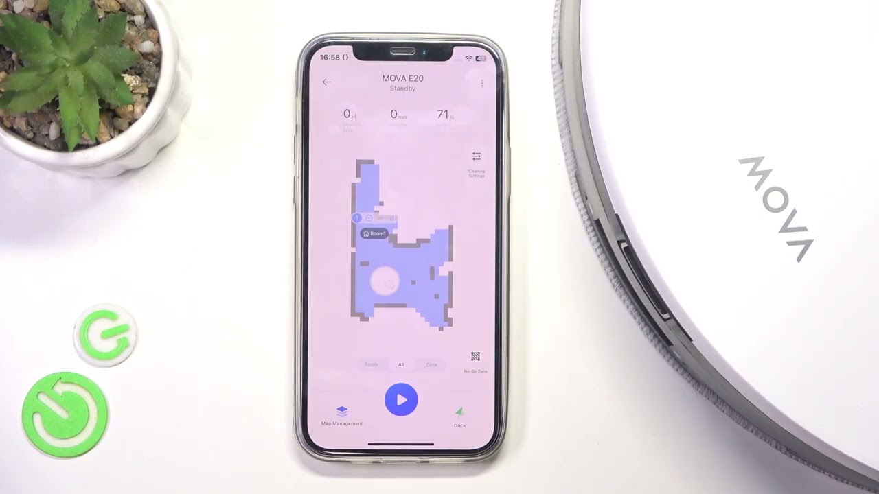 DREAME MOVA E20 – Cara Mengaktifkan atau Menonaktifkan Lanjutkan Pembersihan Setelah Isi Daya