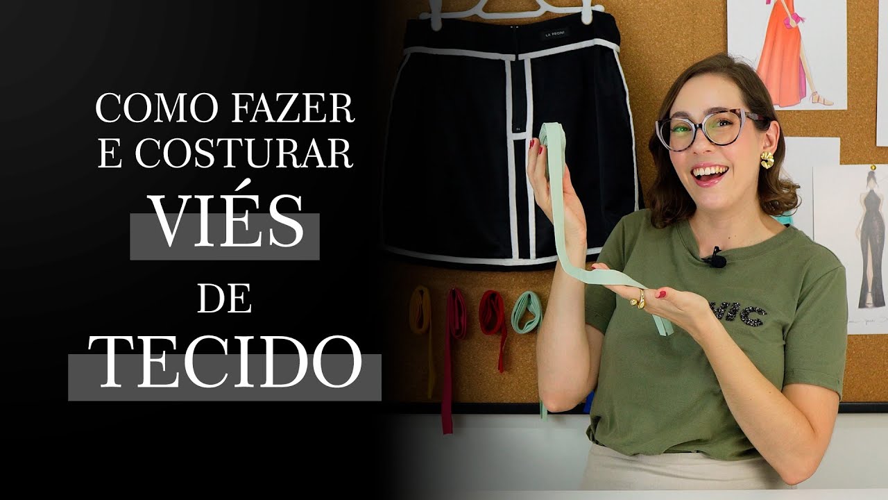 Como FAZER e COSTURAR VIÉS de TECIDO