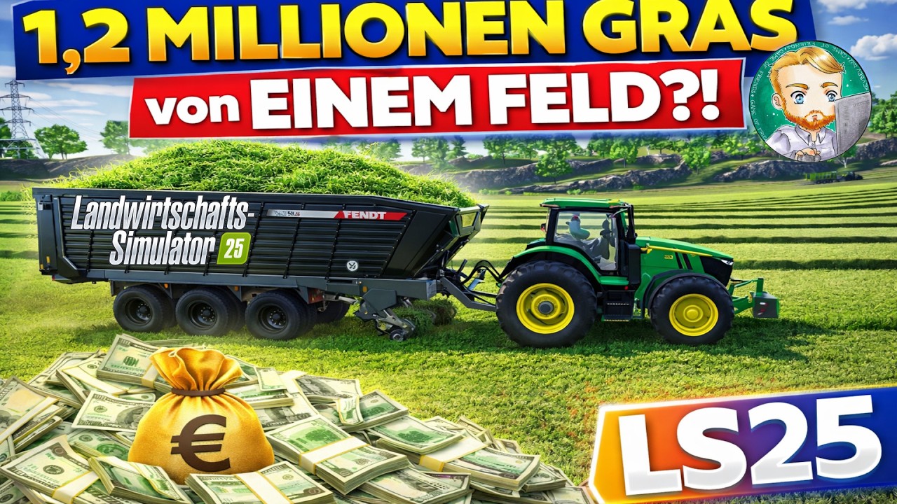 1,2 MILLIONEN Liter GRAS von EINEM Feld?! 😱💰 LS25 #33 Landwirtschafts-Simulator 25 Deutsch