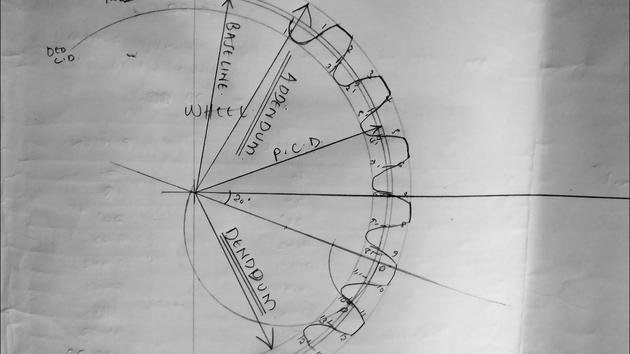 How to 💕construct a gear profile || A KNEC past paper question || Engineering drawing and design II