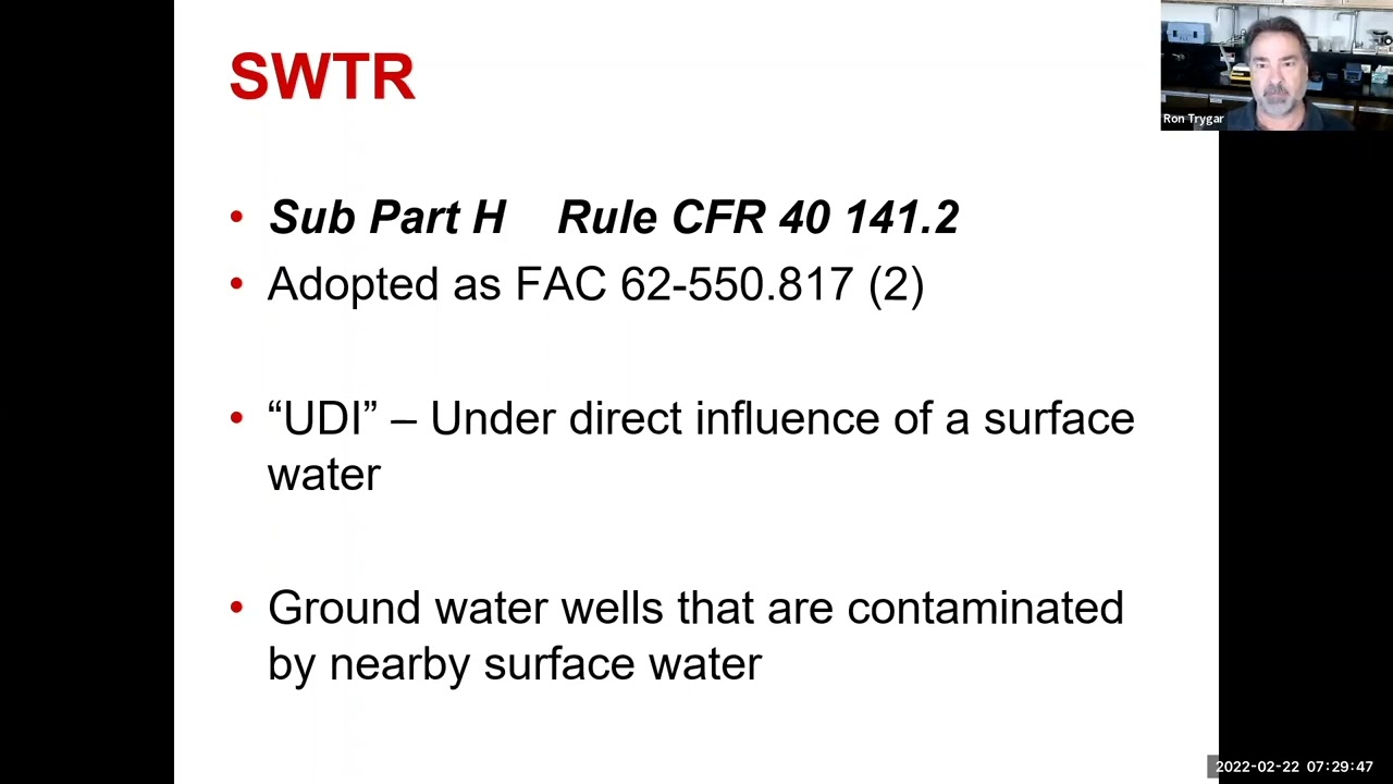 Drinking Water Disinfection and DBPs