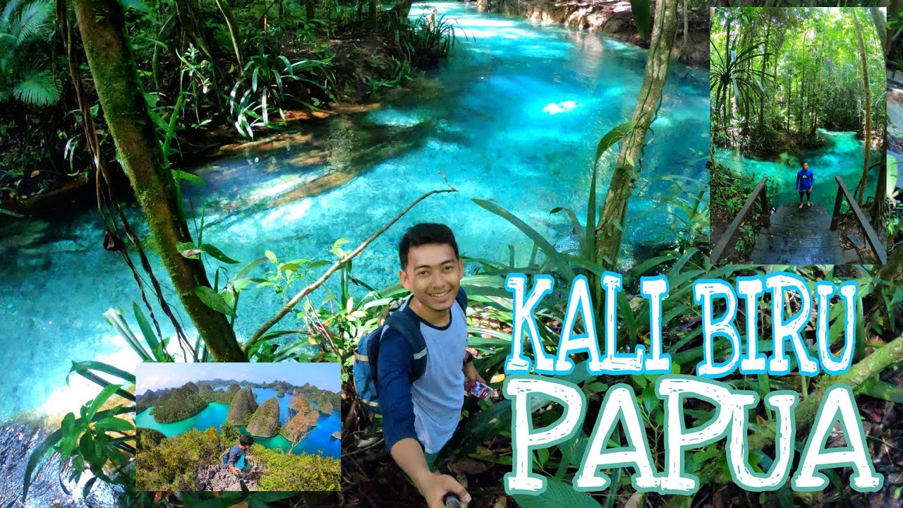 "Luar Negeri? Bukan. Ini adalah surga tersembunyi di Raja Ampat, kali biru - Papua."