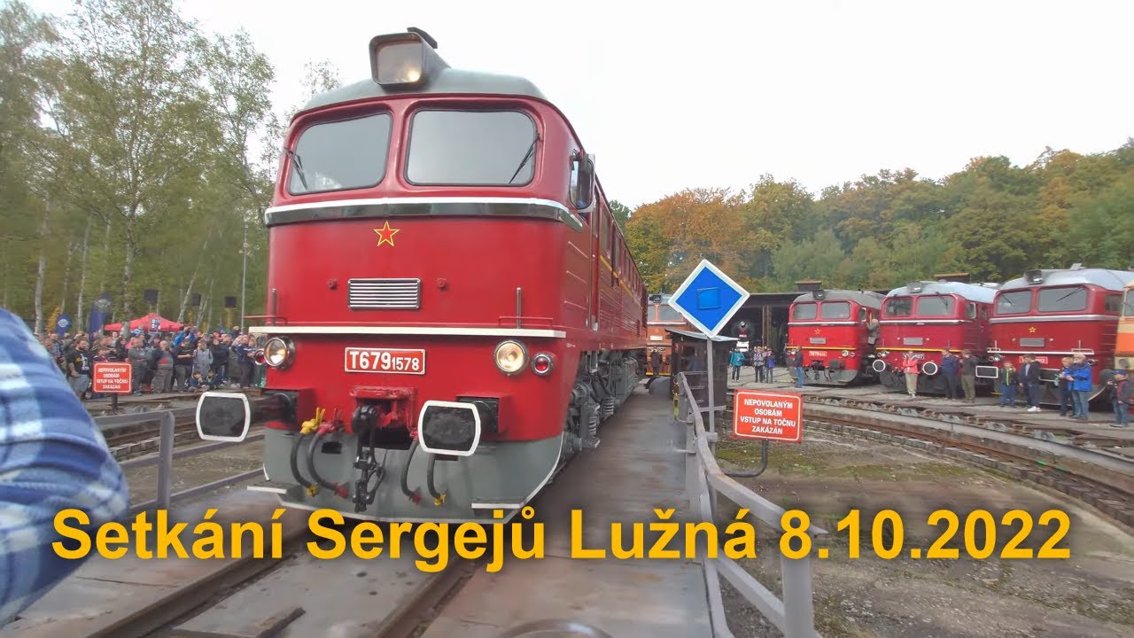 Setkání Sergejů T679.1/781 a dalších šestinápravových lokomotiv v Lužné u Rakovníka | 4K HDR