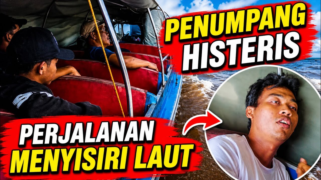 MENYISIRI LAUT KENA CUACA BURUK❌PERJALANAN DARI BANJARMASIN KE PEGATAN NAIK TAXI SUNGAI