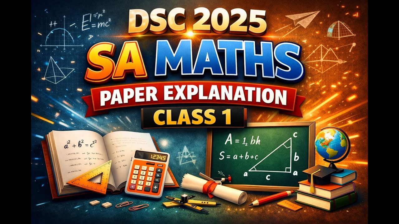 AP DSC 2025 MATHS SA PAPER EXPLANATION| AP DSC MATHS MCQ