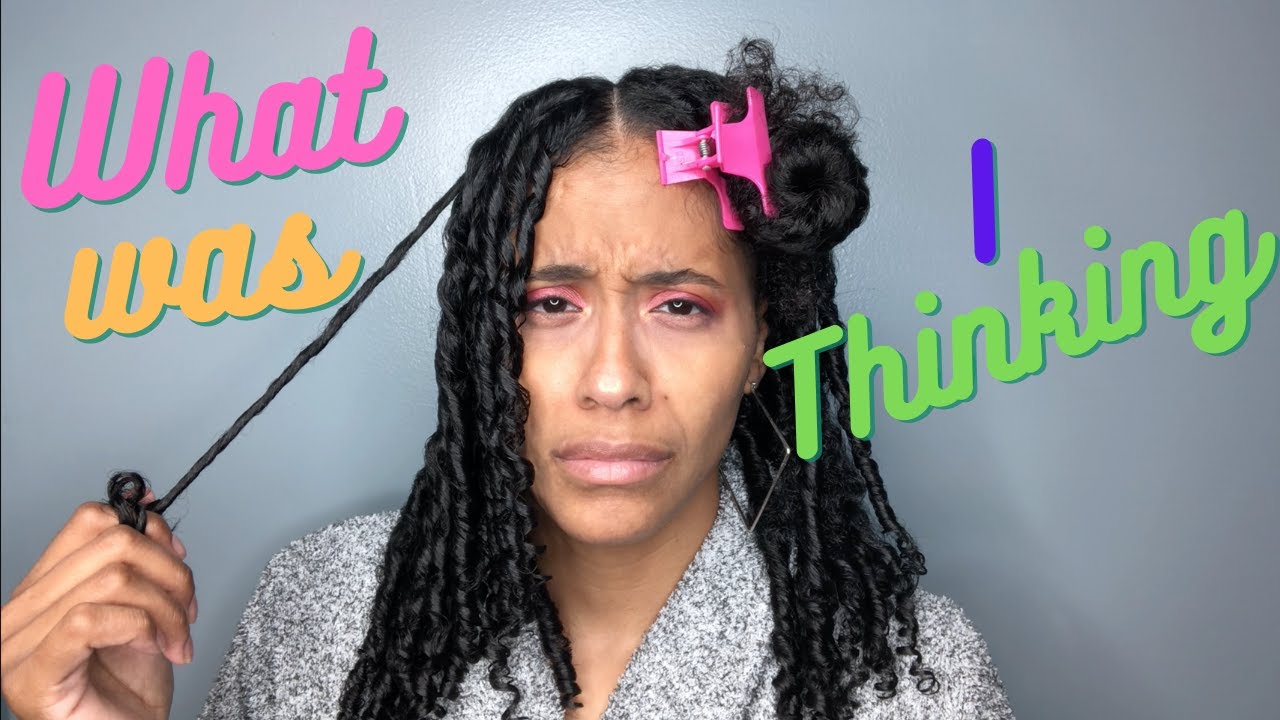 Finger coils on long natural hair