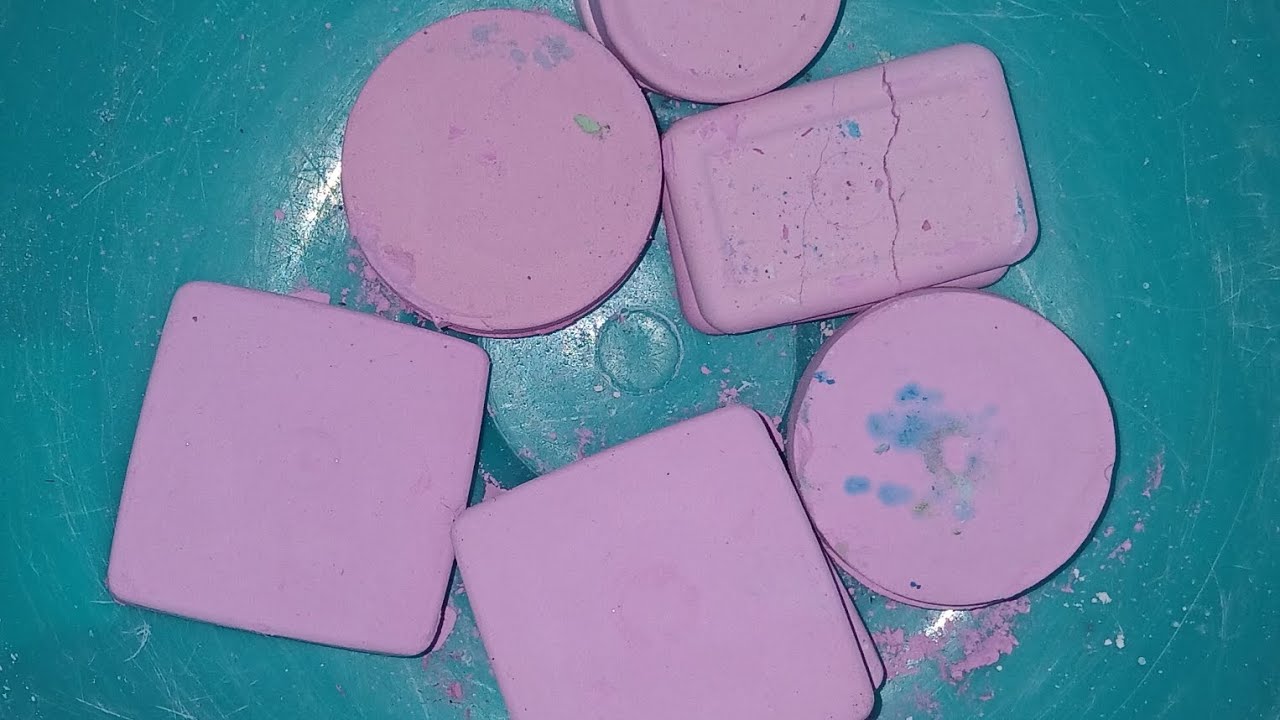 Homemade Pink Very soft texture Gym Chalk reform crush #asmr #odlysatisfying #relax 