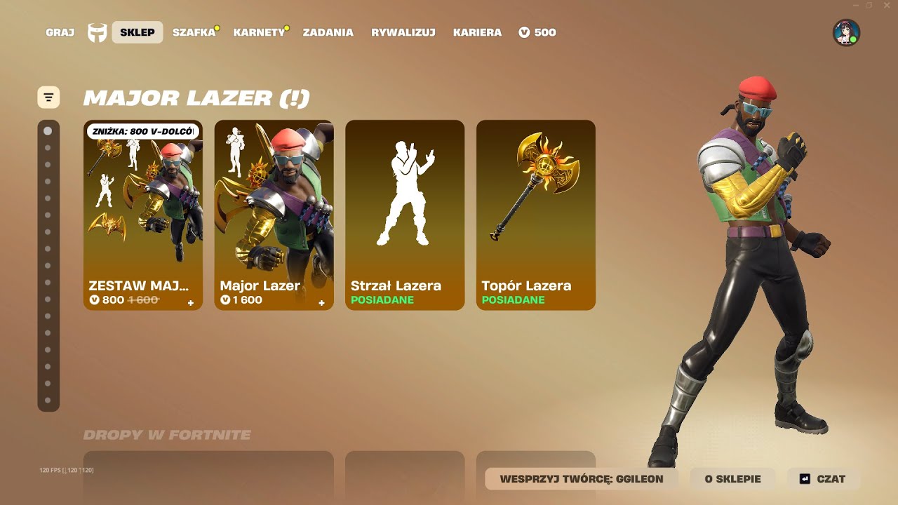 SKLEP FORTNITE 29.01.2026 *MAJOR LAZER, NOWE BUTY I MALOWANIE, LADY ZŁOTKA, ŁAMISZCZĘKA, HART*