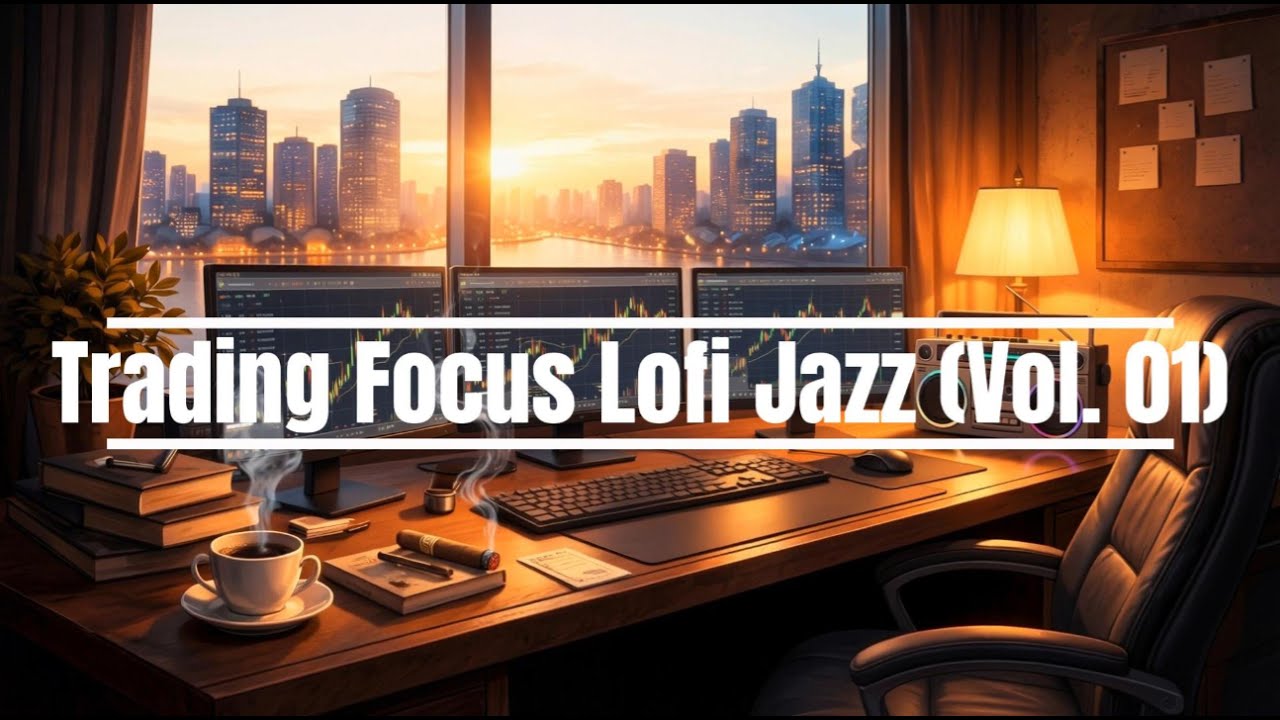 Trading Focus (Market Open) - LoFi Jazz for Day Trading | 1 HOUR (Stock, Forex & Crypto • No Vocals)