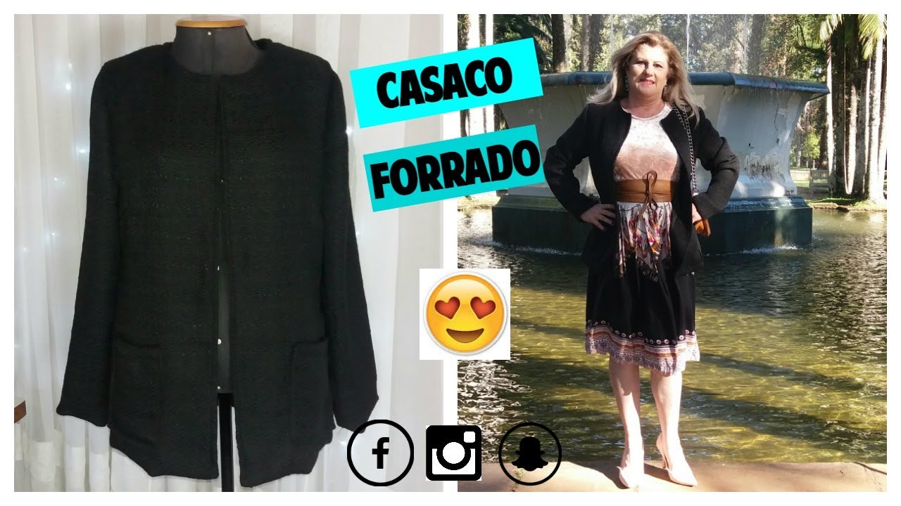 Como fazer casaco forrado (simples)