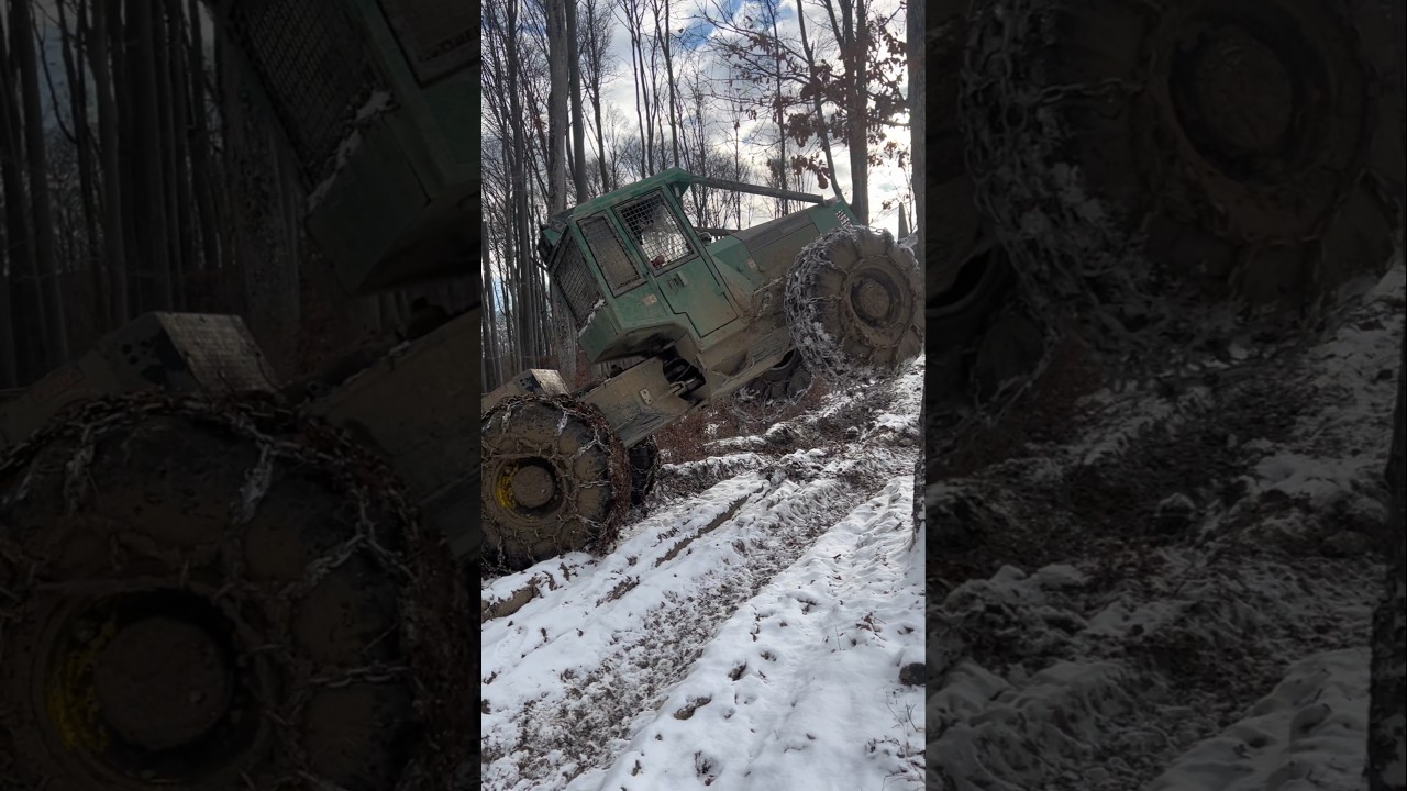 🚜🪵❄️ #timbersports #timberjack450c #forestwork #forestjob #timberjack #forest #timberjack240