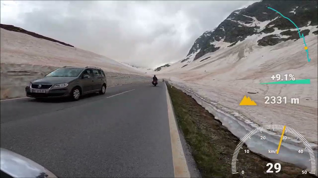Ötztaler Moped Treffen Auffahrt zum Timmelsjoch 2024 mit 50ccm.