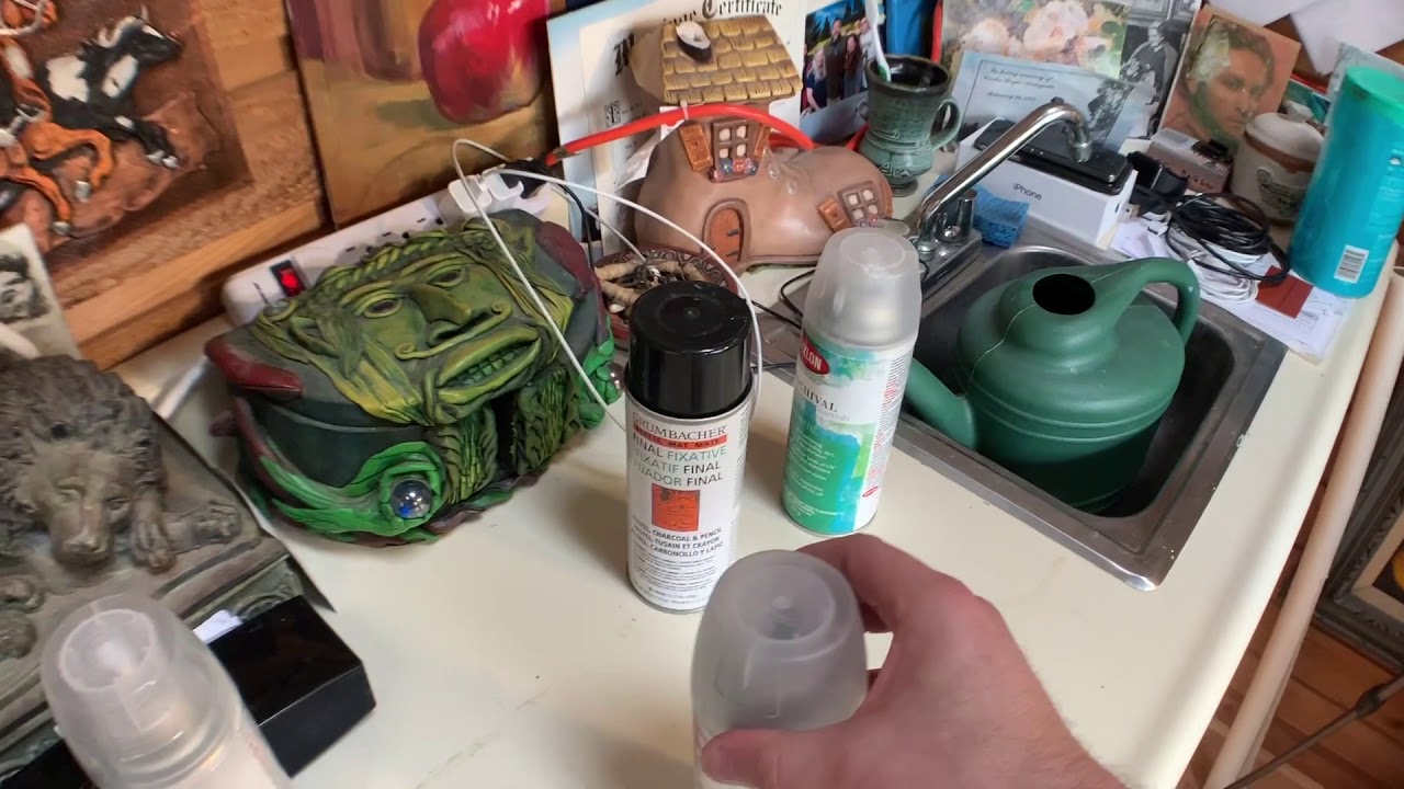 Using fixative with oil pastels