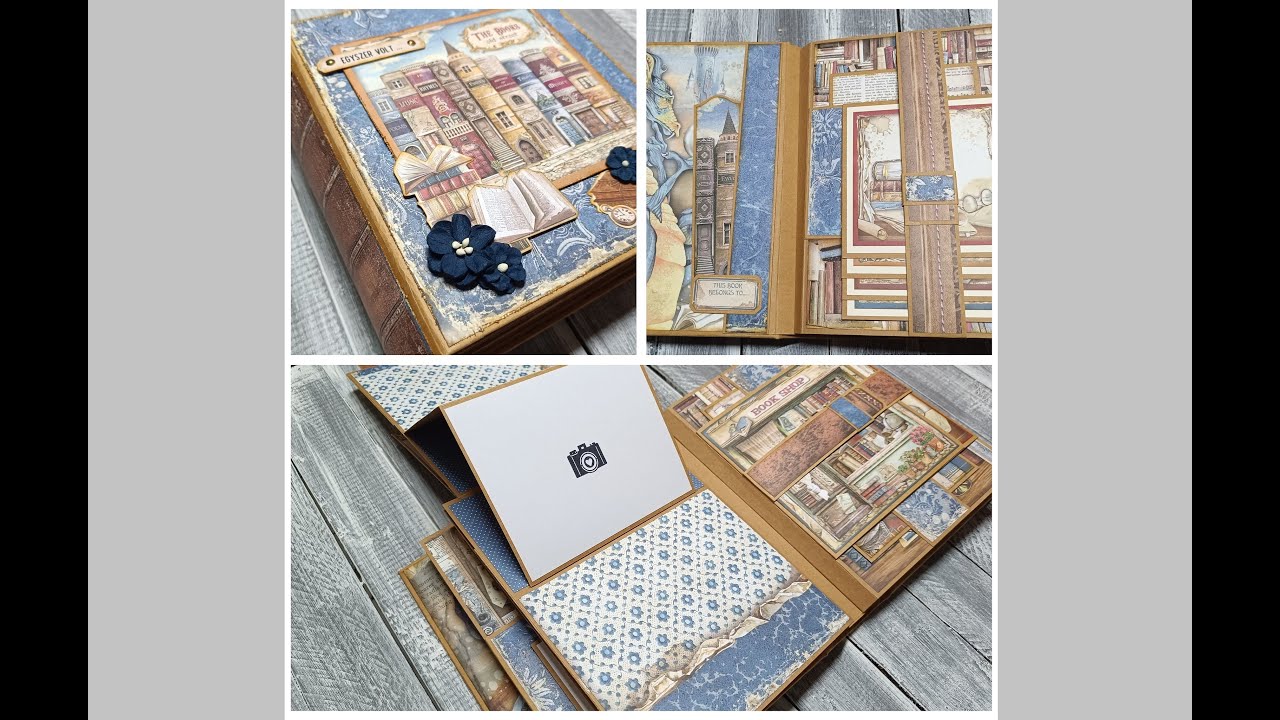 Vintage Library | 💜🌼 Recycled Natural Base 😍 | Interactive Scrapbook mini | Not so mini | 2024