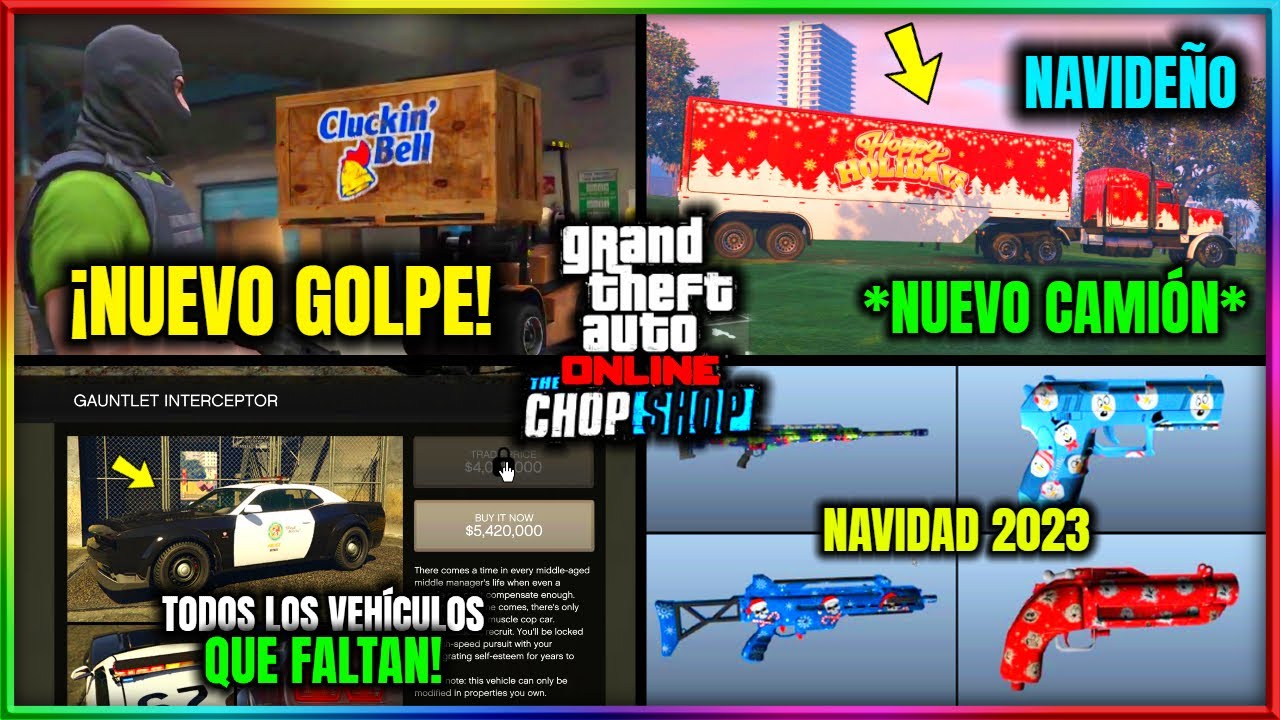 TODO el DRIP-FEED | NUEVO *GOLPE* - AUTOS FALTANTES, ACTU de NAVIDAD y MÁS | GTA Online "Chop Shop"