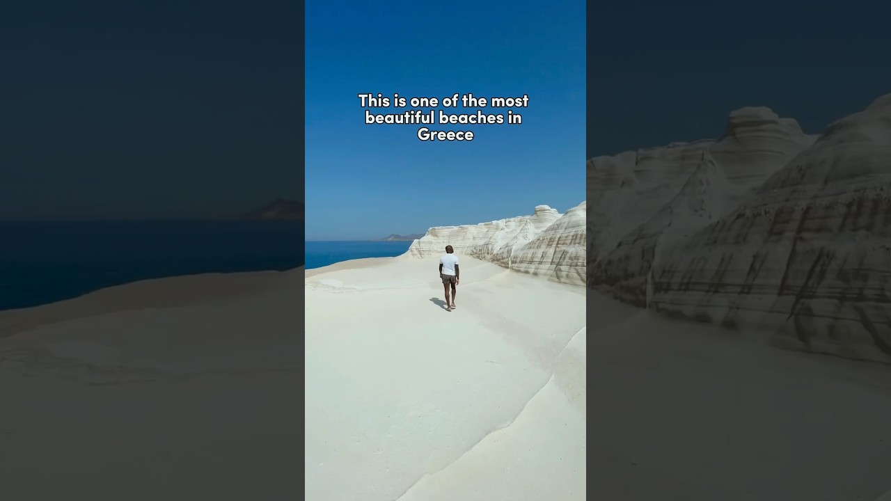 Это один из лучших пляжей Греции | Местоположение: пляж Саракинико на острове Милос #путешествия ...