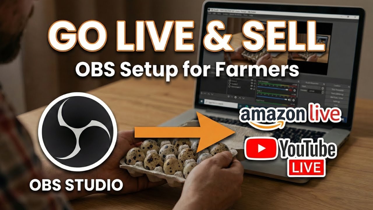 How to stream for free to Amazon Live or Youtube, the technical setup and how to use OBS
