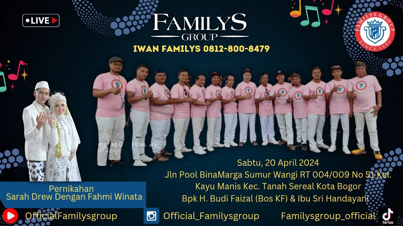 LiveStream Familys Group Edisi Kayu Manis Tanah Sareal Bogor Sabtu 20 April 2024(MALAM)