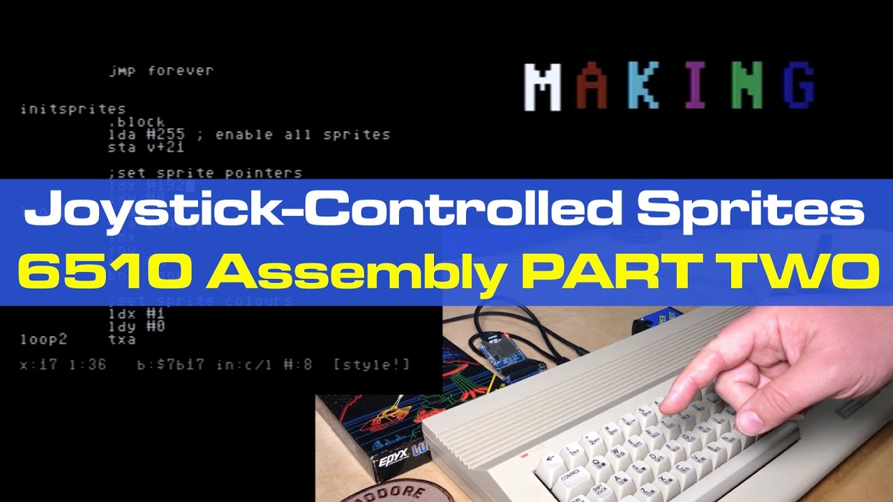 Commodore 64 Programming Joystick-Controlled Sprites in Assembly PART TWO
