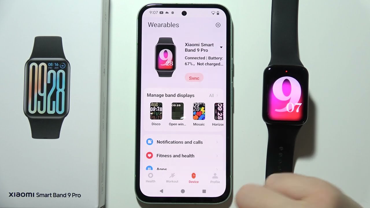 Xiaomi Smart Band 9 Pro: как настроить пароль экрана