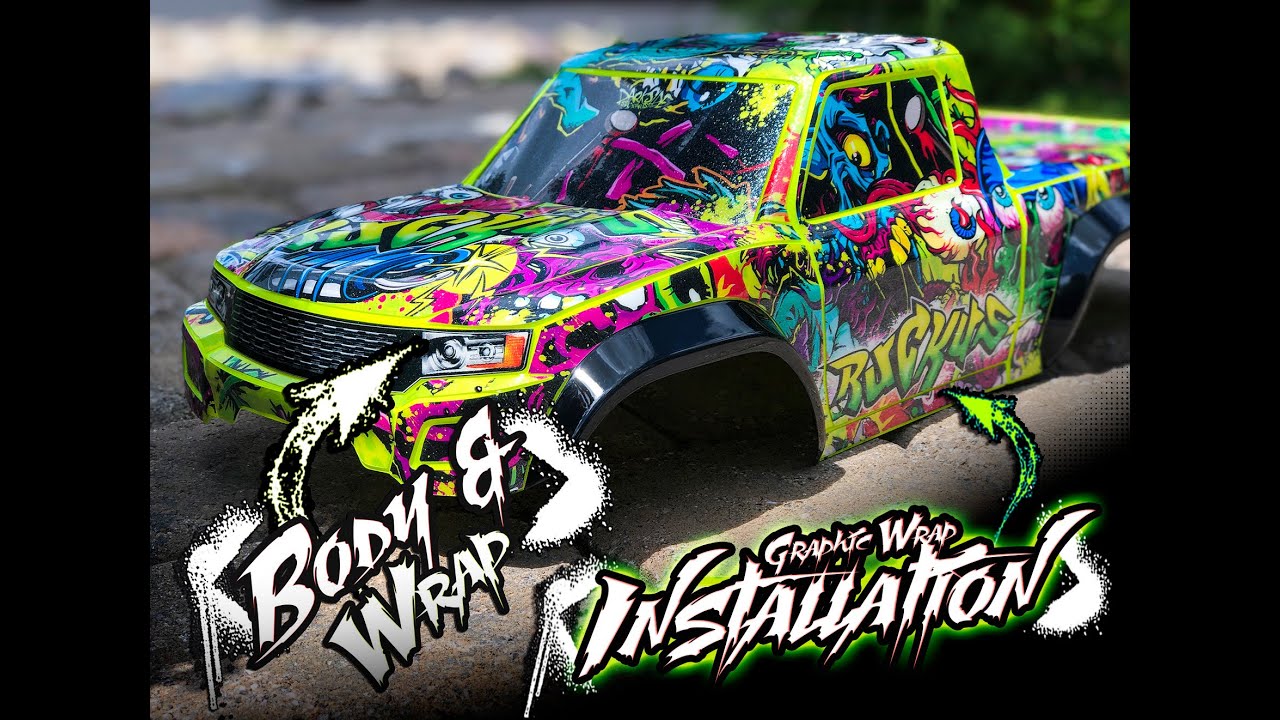 Невероятная графическая пленка Hop-Up на спортивном кузове Traxxas TRX4!