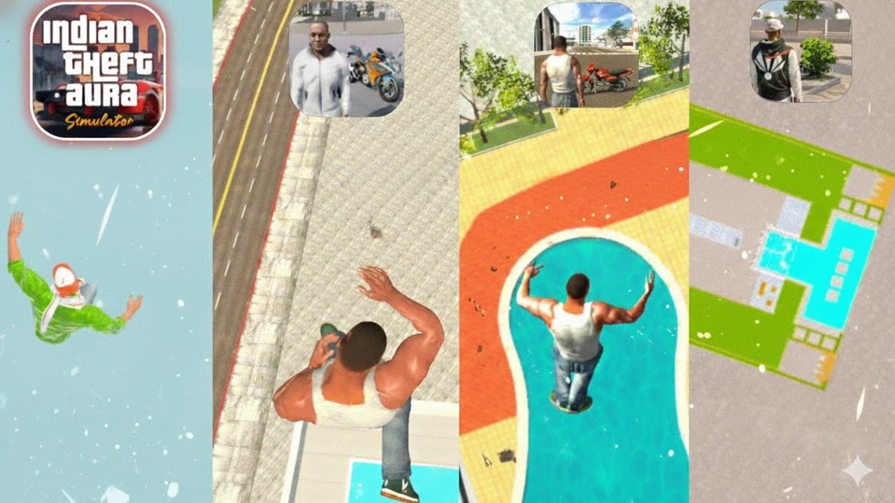 Jumping into Swimming pools in Indian GTA Games 😱