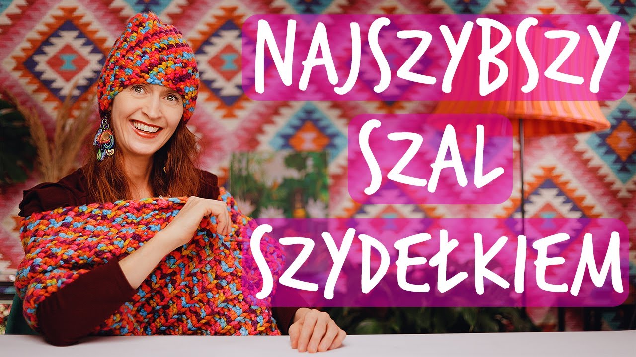 Najszybszy szal szydełkiem. Szalik w mig! Szydełko dla początkujących. Rękodzieło bez stresu.