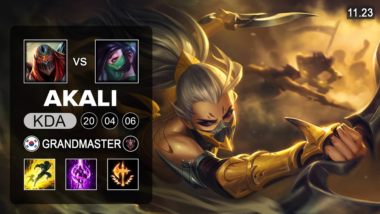 Akali Mid vs Zed - KR Grandmaster - PreSeason 12 Patch 11.23