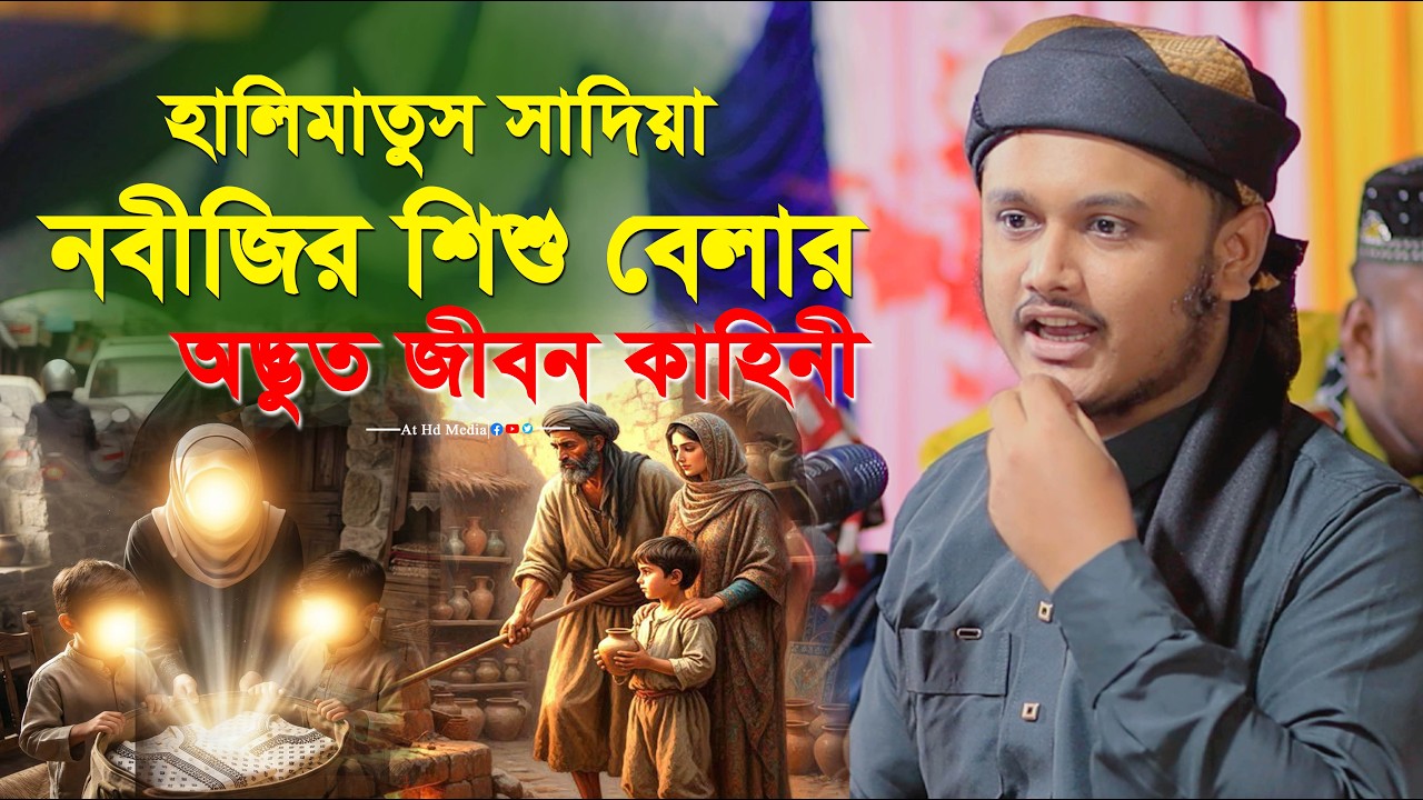 নবীজির শিশু কালের আজব কাহিনি ? শামীম রেজার নবীজির ওয়াজ।at hd media was। halimatus sadiya jiboni waz