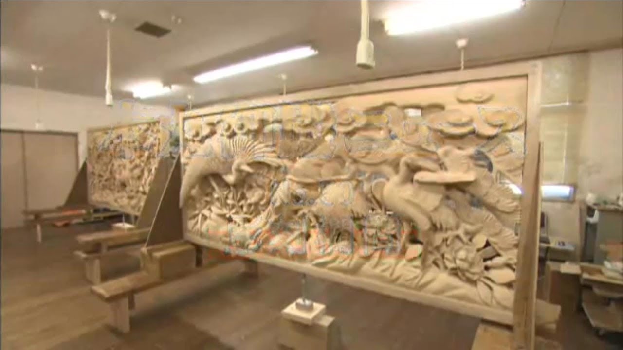 Woodworking, Japanese Wood Carving, Stunning Sculptures Inside The Honmaru Palace
