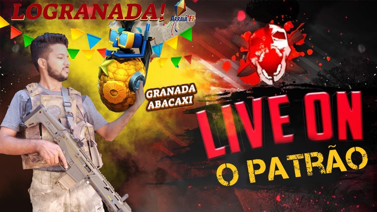 🔥 FREE FIRE - AO VIVO 🔥 TREINAMENTO MOBILE ~~Z&Eacute; CHARMINHO + GRANADA DE ABACAXI~~ LIVE ON!!!