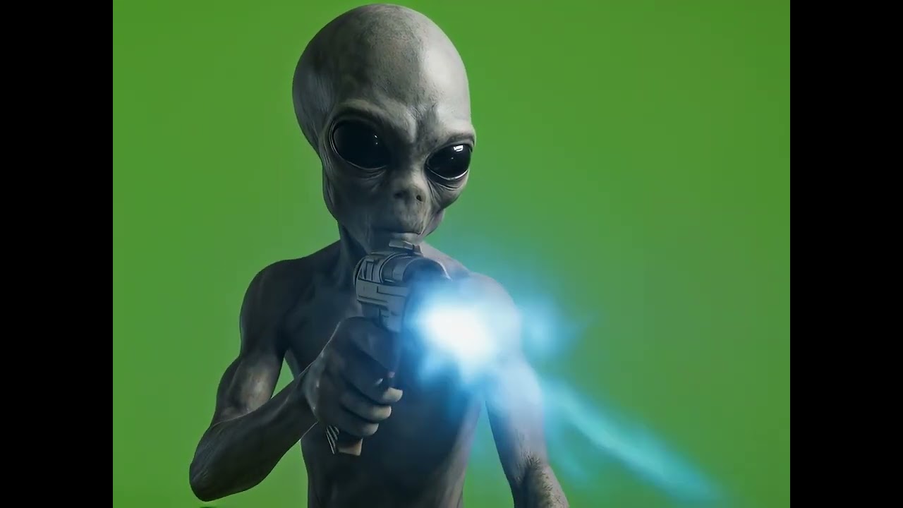 Alien shooting | Green Screen | #greenscreen #vfx #freetouse