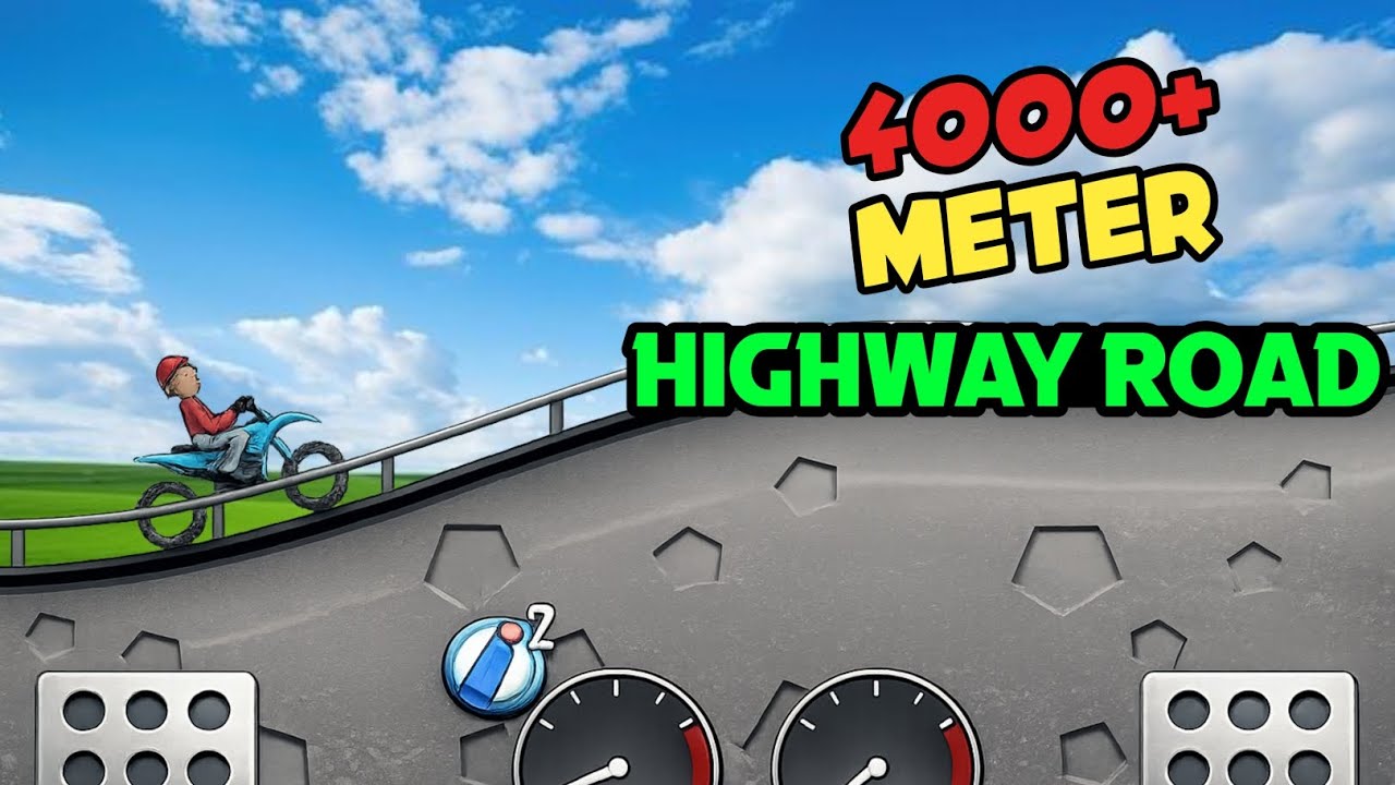 4000+ METER 💯 HIGHWAY ROAD ✅ HILL CLIMB RACING GAME 🎯 #hillclimbracing#niteshhlive