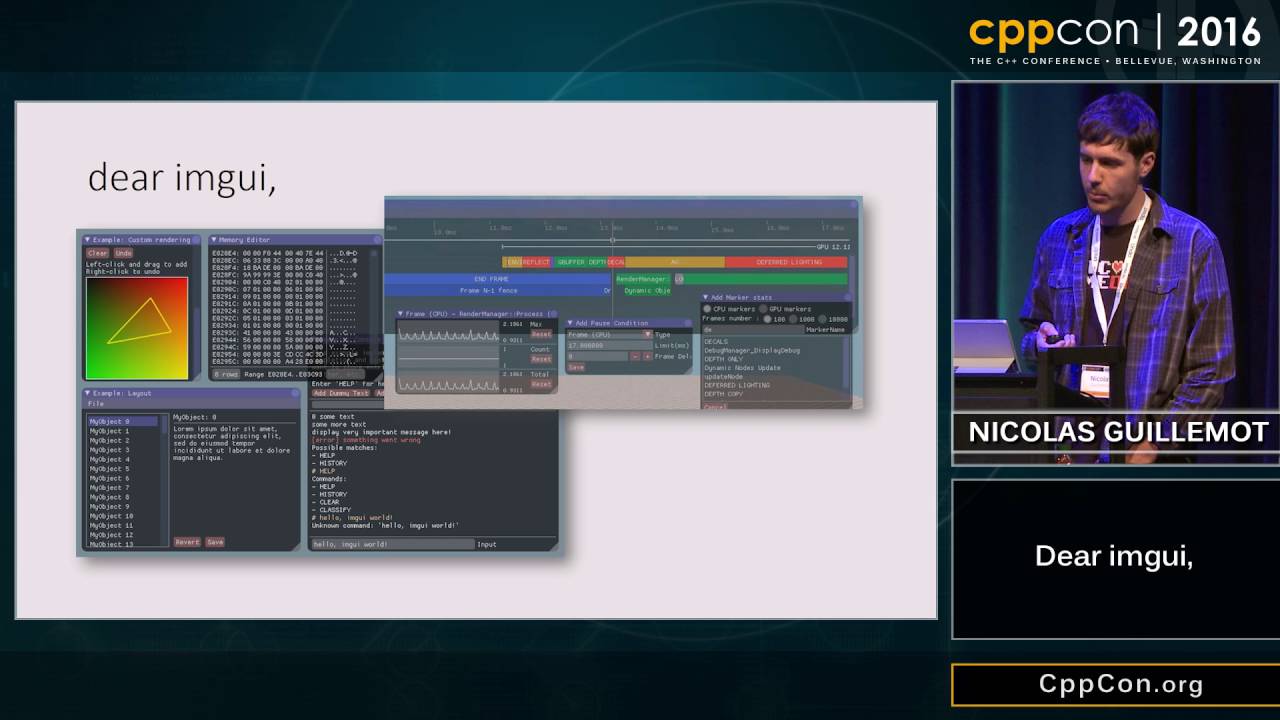 CppCon 2016: Nicolas Guillemot &ldquo;Dear imgui,