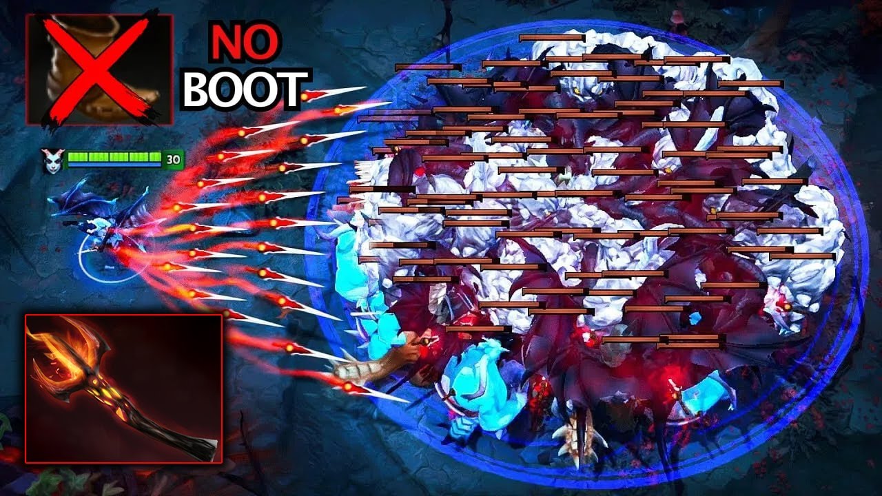 WTF 100% No Boot🔥 Queen of pain 952GPM 38Kills One Shot Dagon Dota 2