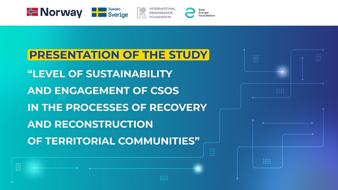 Presentation of the study on the level of sustainability and engagement of CSOs in recovery