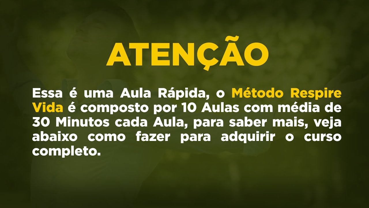 Aula Gr&aacute;tis - Para te Ajudar na Ansiedade , estresse e dormir Melhor - Respire Vida