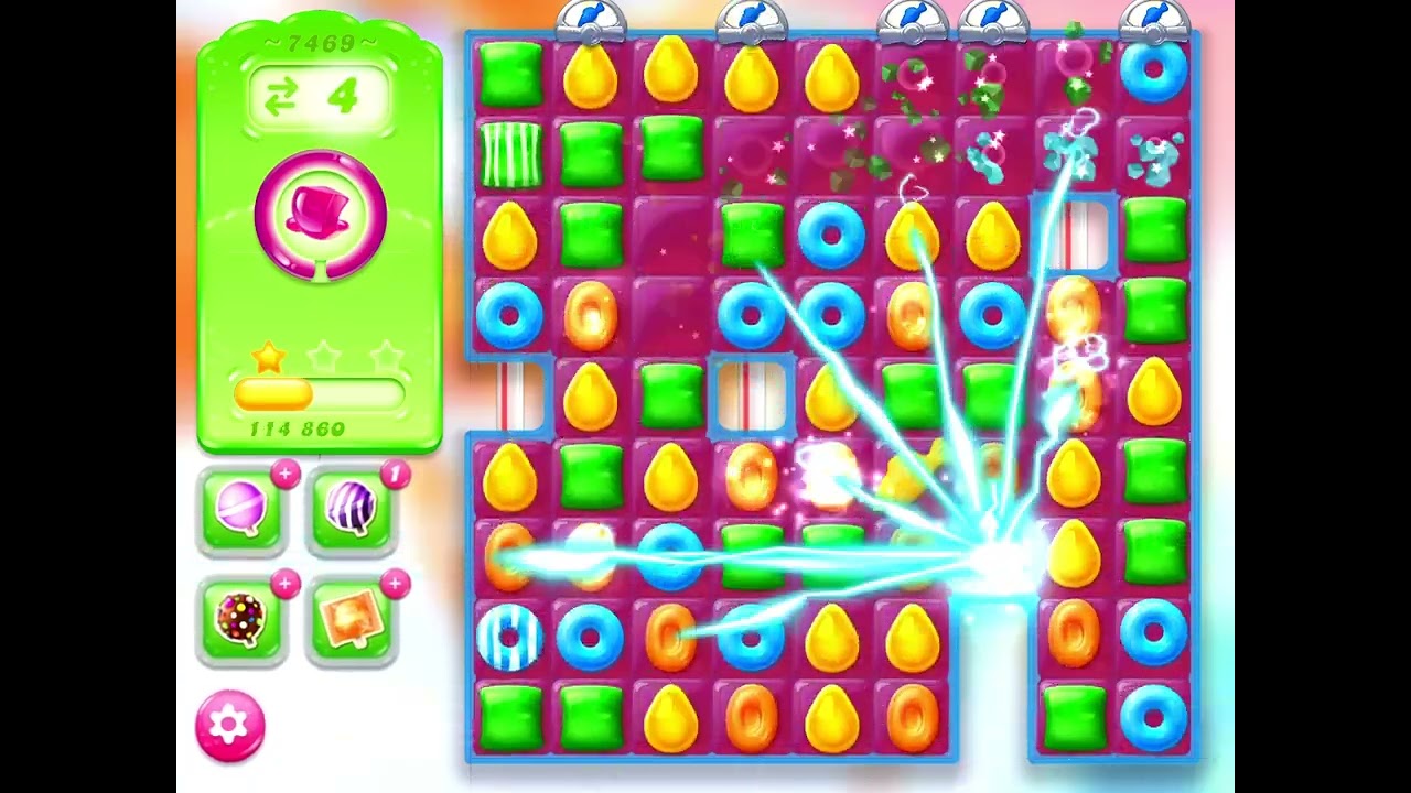 Candy Crush Jelly Saga 4K (Level 7466 - 7470)