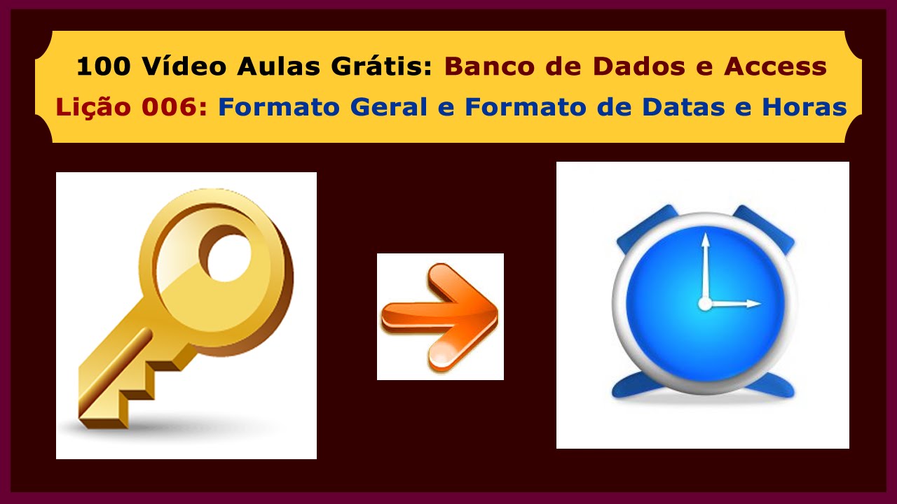 Lição 006 - Curso Gratuito de Access e Banco de Dados - Tabelas - Formatos Geral e Data e Hora