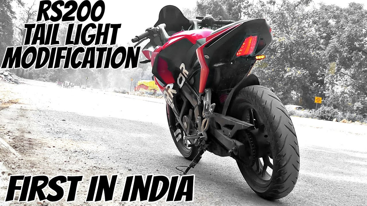 RS200 Tail light Modification | First in India | Full Installation