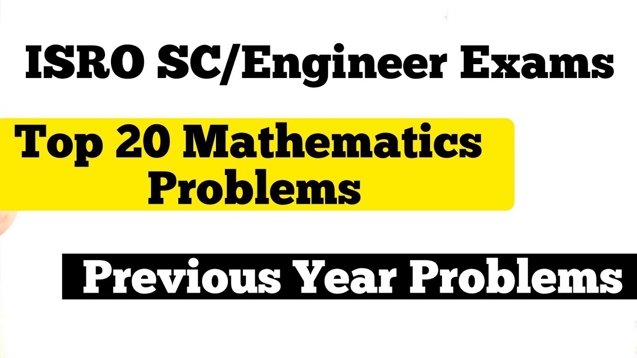 Isro 2020 Preparation : Previous Year Maths Problems | Isro Scientist Engineer Exam Solution