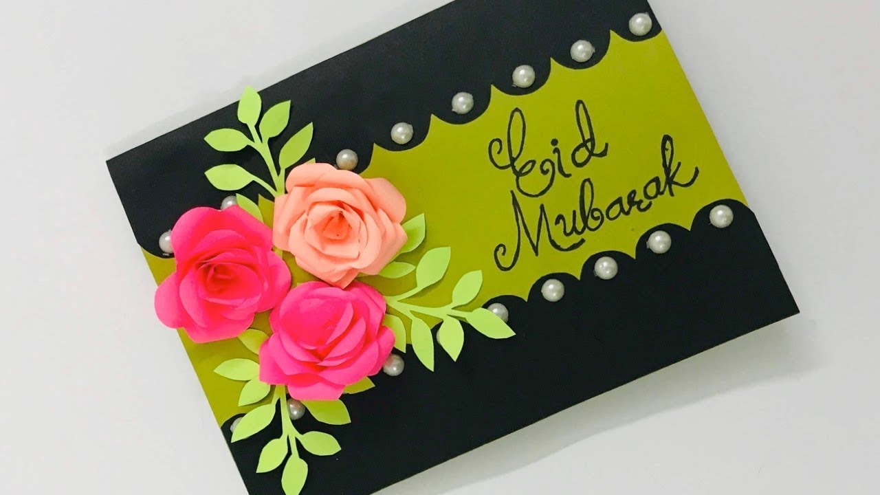 Beautiful Handmade EID Mubarak Card idea