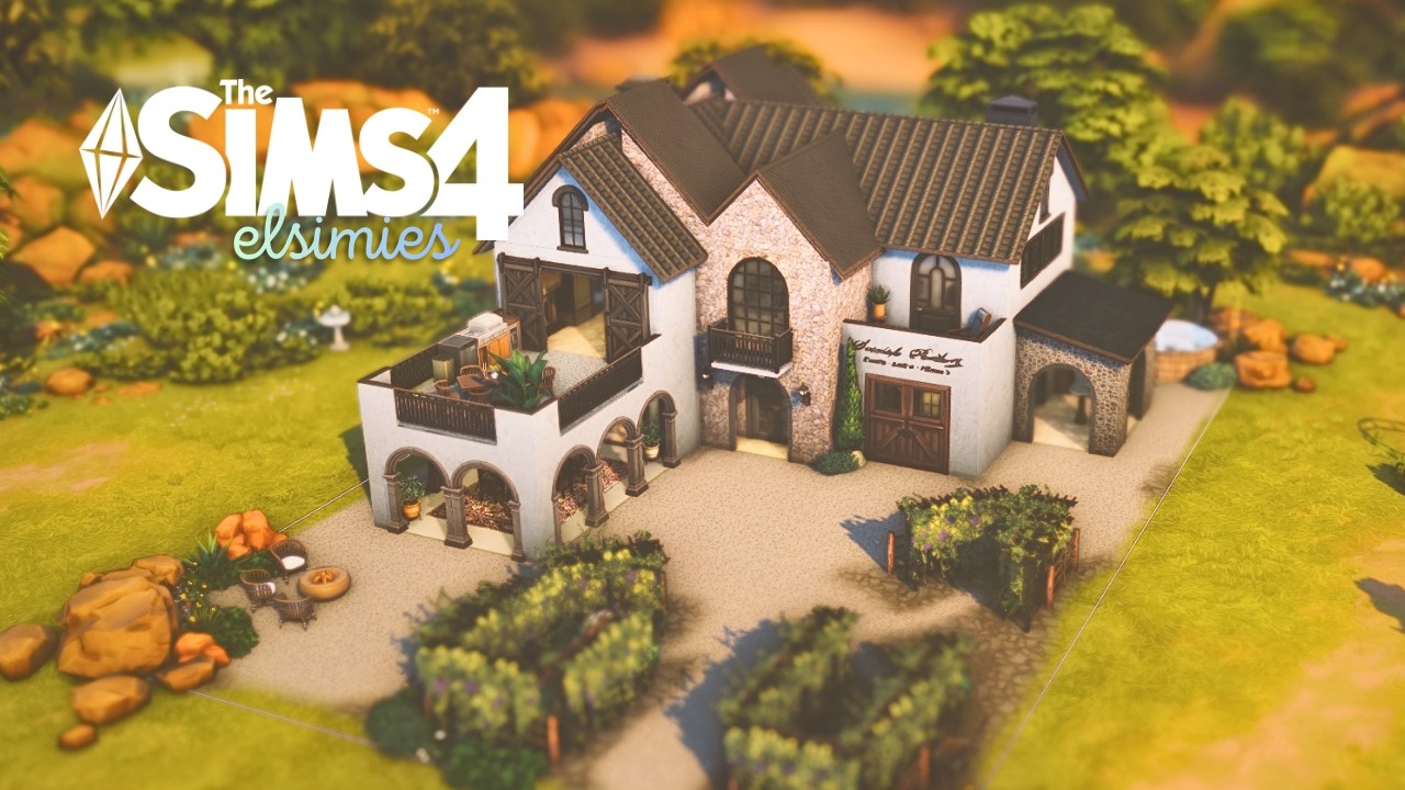 A Modern Soul in an Old Vineyard - THE SIMS 4 [ Stop Motion Build - CC Build ] - elsimies