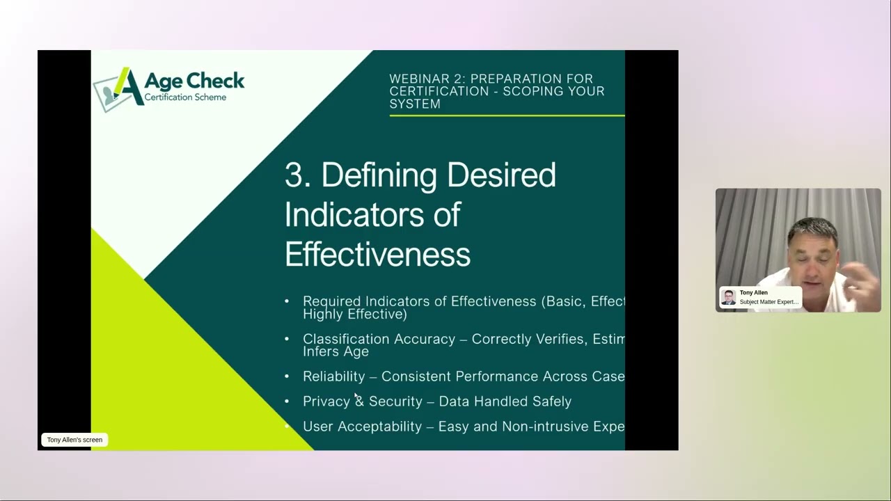 Webinar 2 ISO 27566 - Tony Allen