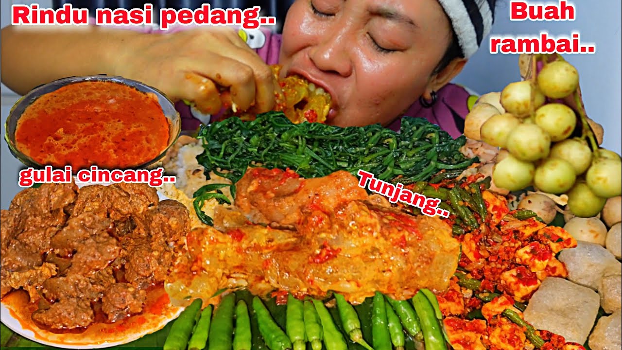 .RINDU BANGET MENU NASI PADANG 😁🤤‼️NASIPADANG LALAP CABE RAWIT , BUAH RAMBAI