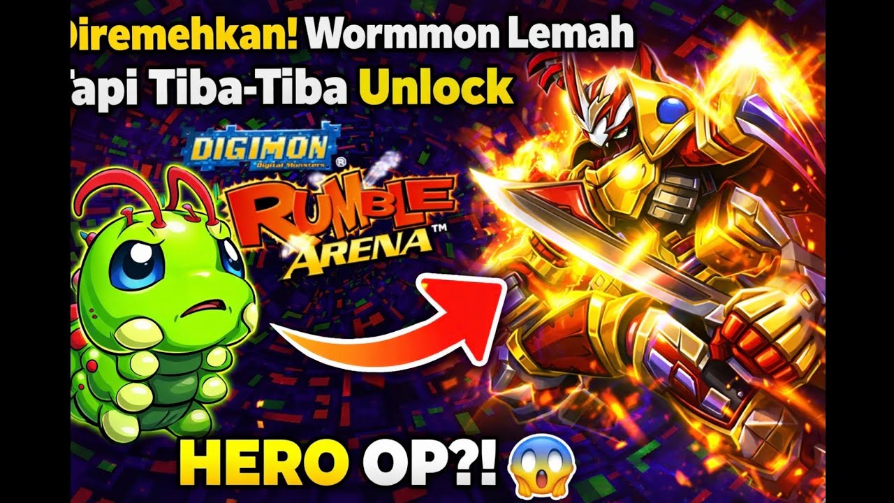 “Diremehkan! Wormmon Lemah Tapi Tiba-Tiba Unlock Hero OP?! 😱”