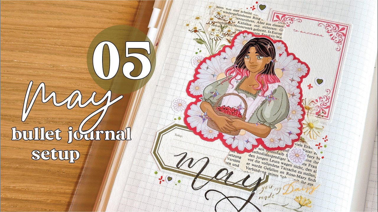 MAY 2026 PLAN WITH ME | Strawberries and hedgehogs cottagecore bullet journal setup