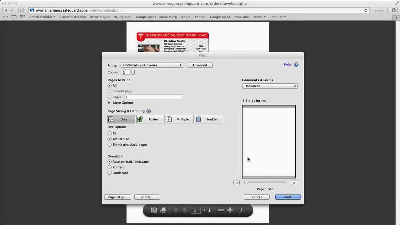 Emergency Safeguard Free Emergency ID Cards Sign up Process