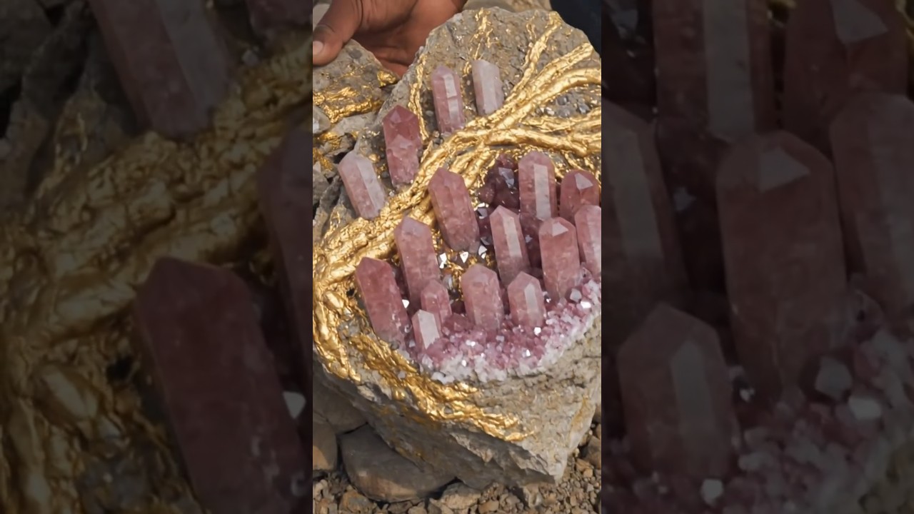 Bay Diamond Hunter Finds Amethyst, Pink Crystals & Hidden Gold 💎 Rock Crack Reveal